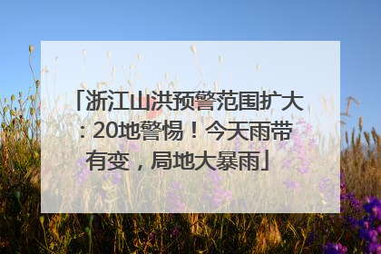 浙江山洪预警范围扩大：20地警惕！今天雨带有变，局地大暴雨