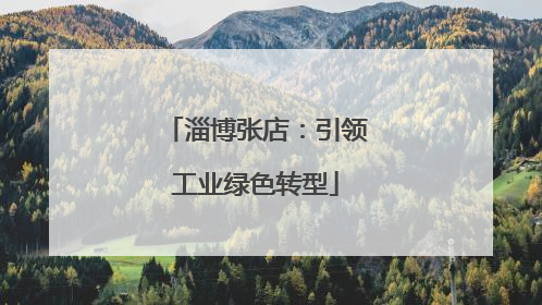 淄博张店：引领工业绿色转型