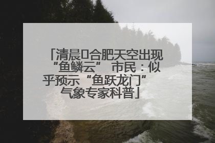 清晨﻿合肥天空出现“鱼鳞云” 市民：似乎预示“鱼跃龙门” 气象专家科普