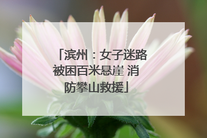 滨州：女子迷路被困百米悬崖 消防攀山救援