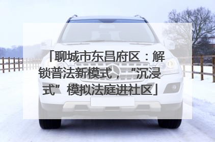 聊城市东昌府区：解锁普法新模式，“沉浸式”模拟法庭进社区