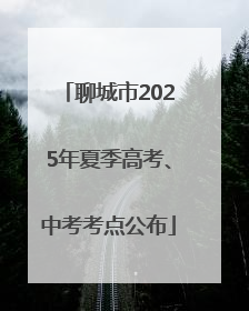 聊城市2025年夏季高考、中考考点公布