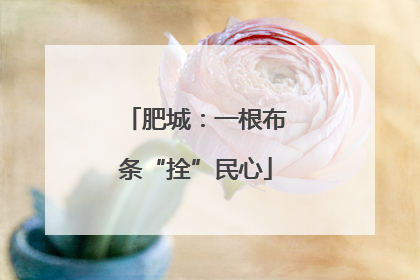 肥城：一根布条“拴”民心