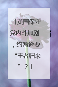 英国保守党内斗加剧，约翰逊要“王者归来”？