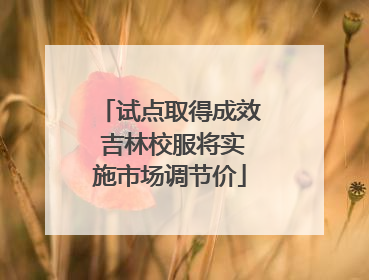 试点取得成效 吉林校服将实施市场调节价
