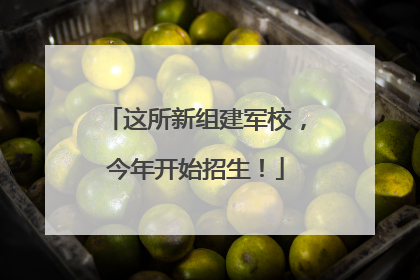 这所新组建军校，今年开始招生！