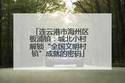 连云港市海州区板浦镇：城北小村解锁“全国文明村镇”成就的密码