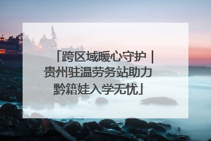 跨区域暖心守护｜贵州驻温劳务站助力黔籍娃入学无忧