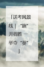 送考风景线｜“旗”开得胜 一举夺“葵”