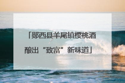 郧西县羊尾镇樱桃酒酿出“致富”新味道