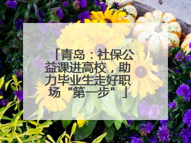 青岛：社保公益课进高校，助力毕业生走好职场“第一步”