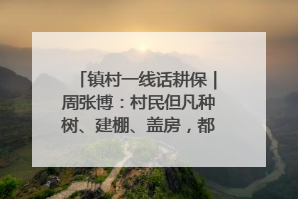 镇村一线话耕保｜周张博：村民但凡种树、建棚、盖房，都要向街道报批
