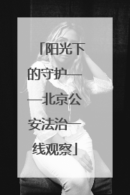 阳光下的守护——北京公安法治一线观察
