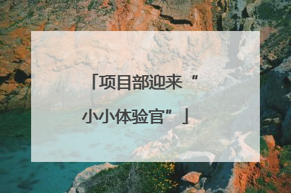 项目部迎来“小小体验官”