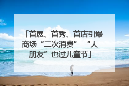 首展、首秀、首店引爆商场“二次消费” “大朋友”也过儿童节