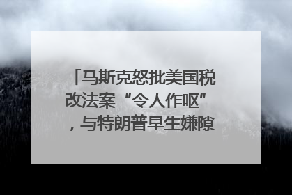 马斯克怒批美国税改法案“令人作呕”，与特朗普早生嫌隙？｜国际识局