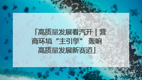 高质量发展看汽开｜营商环境“主引擎” 轰响高质量发展新赛道