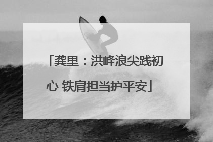 龚里：洪峰浪尖践初心 铁肩担当护平安