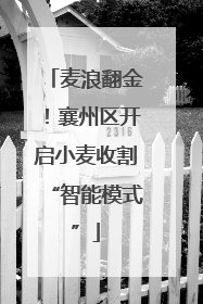 麦浪翻金！襄州区开启小麦收割“智能模式”