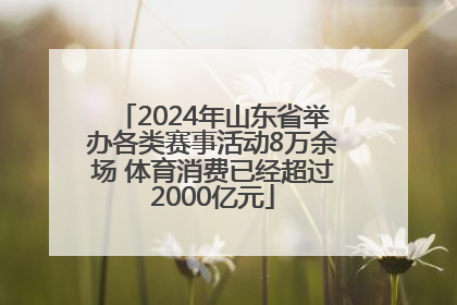 2024年山东省举办各类赛事活动8万余场 体育消费已经超过2000亿元