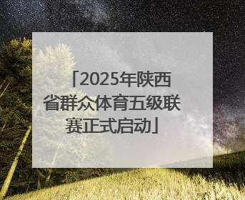 2025年陕西省群众体育五级联赛正式启动