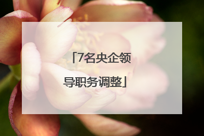 7名央企领导职务调整