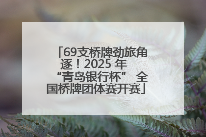 69支桥牌劲旅角逐！2025 年 “青岛银行杯” 全国桥牌团体赛开赛